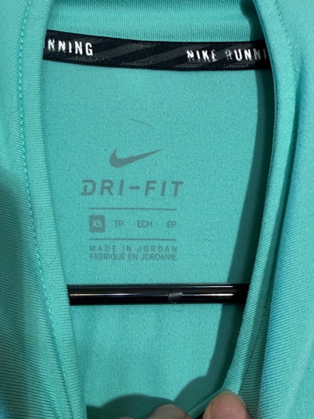 Nike Teal Quarter-Zip Long Sleeve Athletic Top - Picture 2 of 3